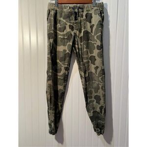 Rustic Blue Camo Jogger Pants Boys Size L 14/16